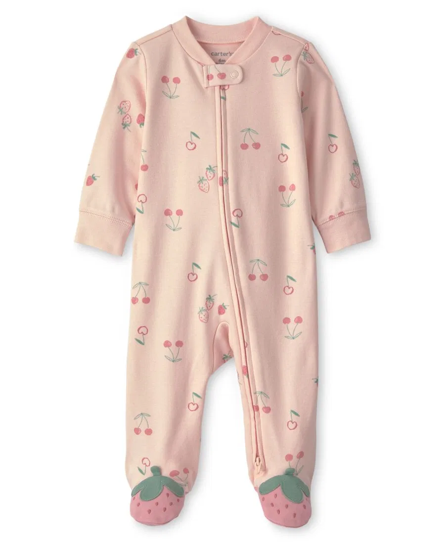 Детский комбинезон Baby Girl's Strawberry с двусторонней молнией Carter'S, розовый