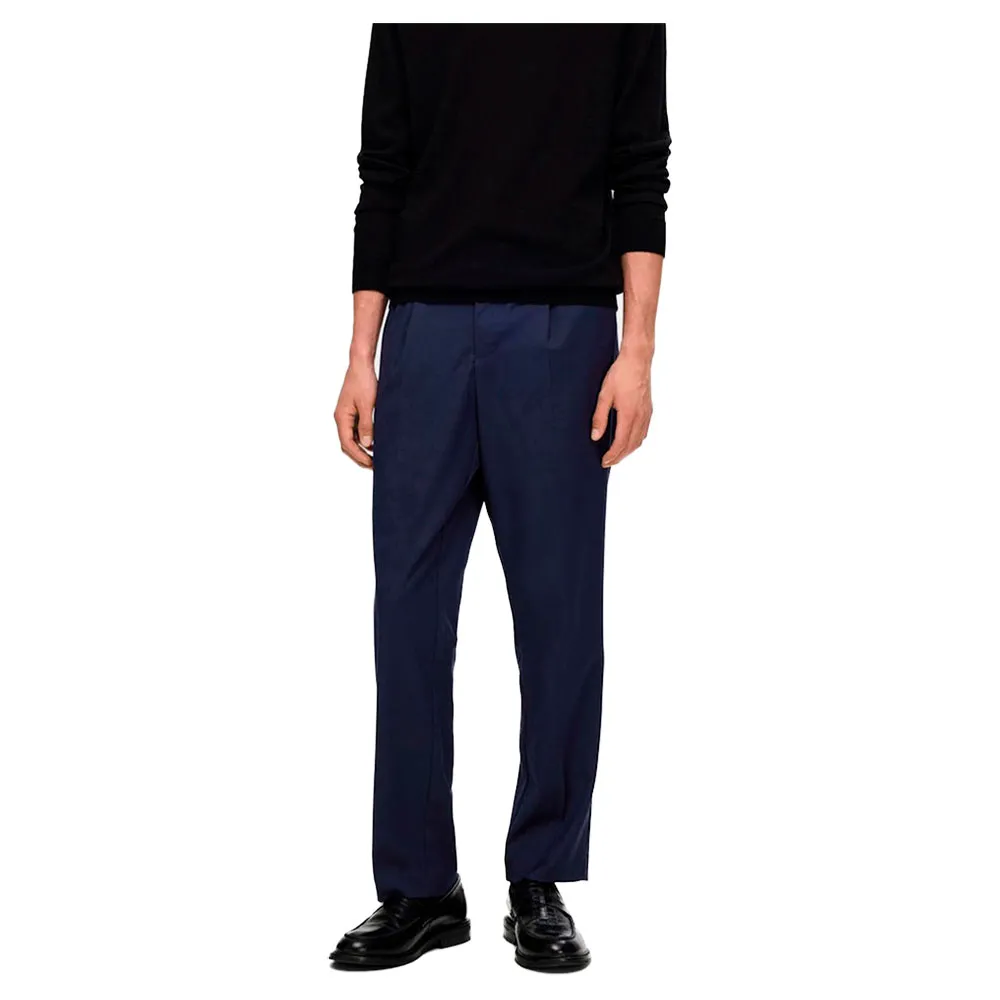 

Брюки Selected 190 Leroy Pleat Regular Tapered Fit, синий