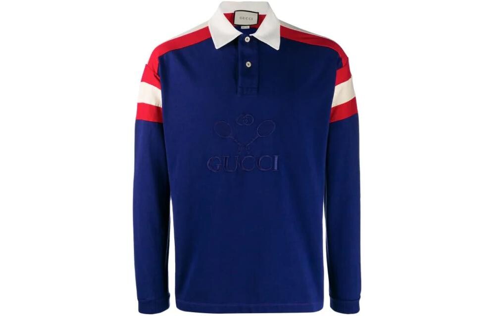 Рубашка поло Gucci мужская, синяя