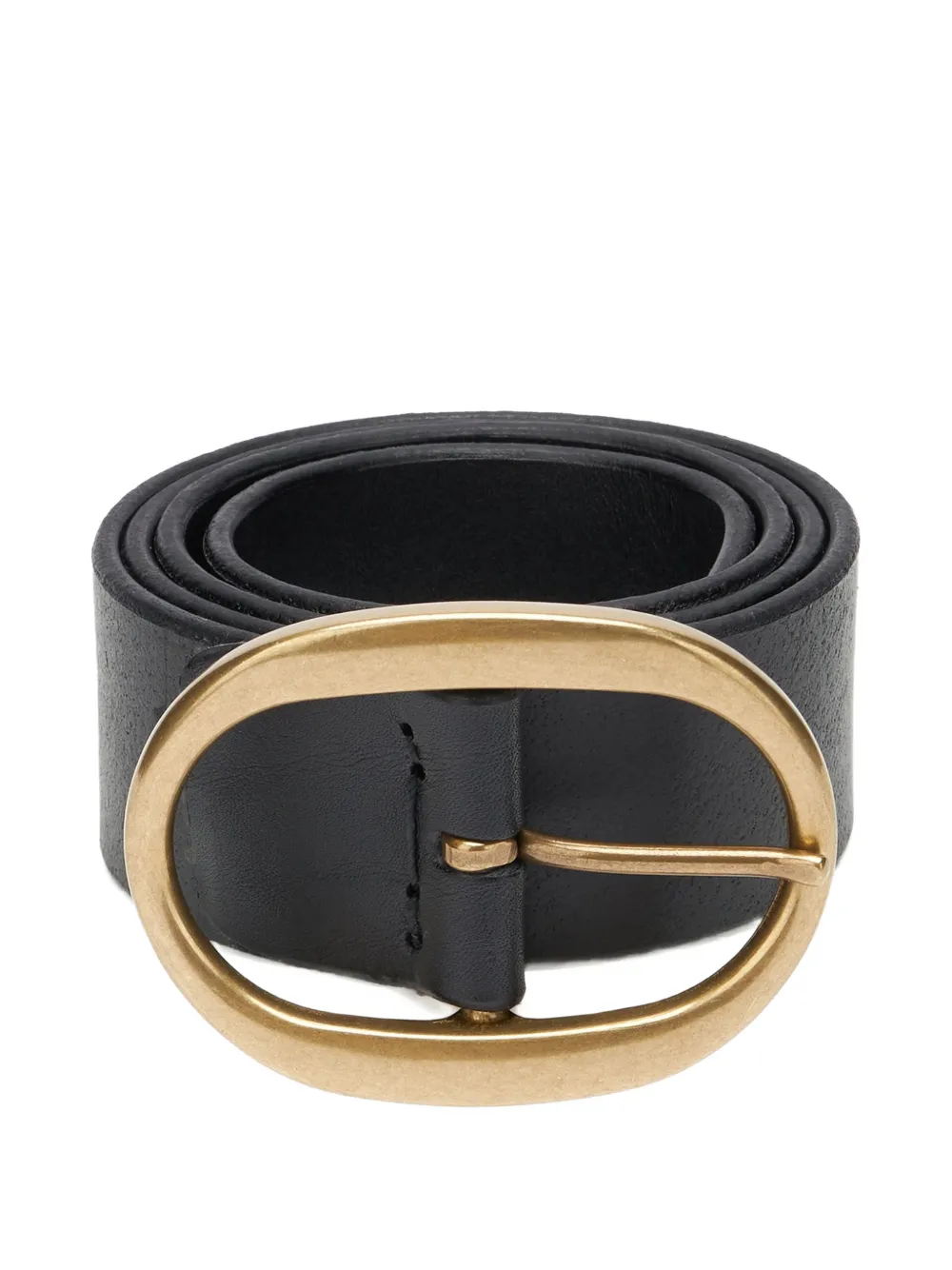 

Ремень с овальной пряжкой Fortela, черный