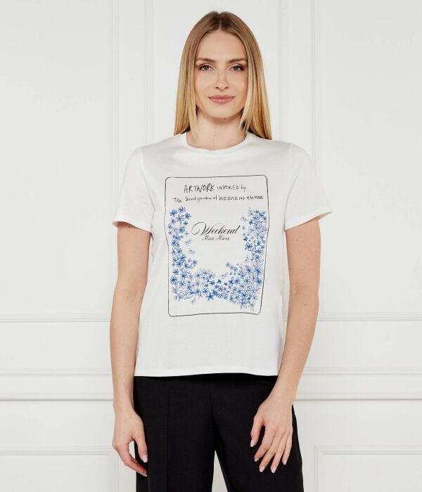 

Футболка из хлопка Regular fit Weekend Max Mara, белый