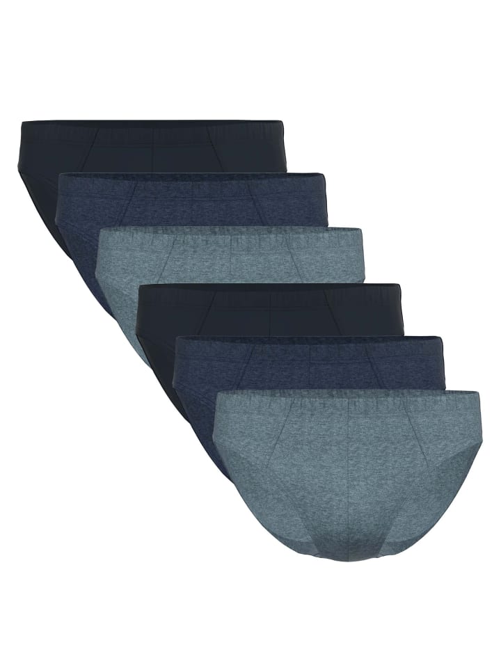 

Seidensticker Трусы, упаковка из 6 штук, черно-синие