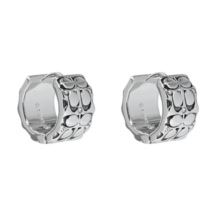 

Серебряные металлические серьги для женщин COACH, серебряный