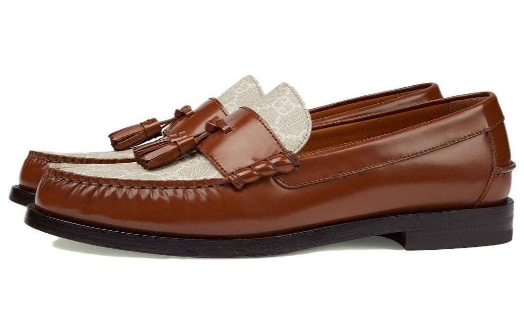 Туфли Gucci мужские, коричневый / белый — фото 4