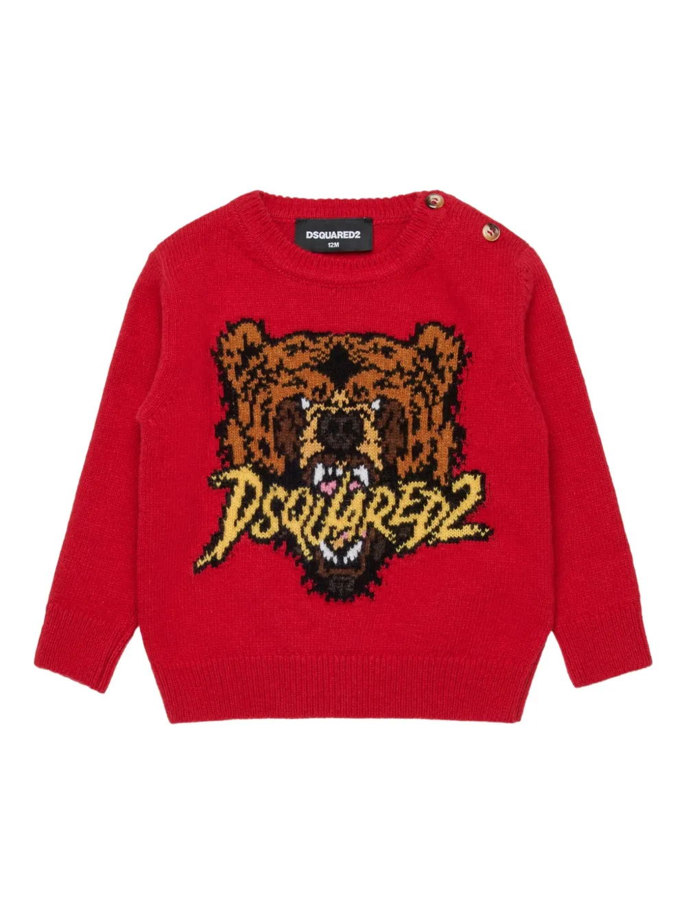 

Джемпер вязки интарсия DSQUARED2 KIDS, красный
