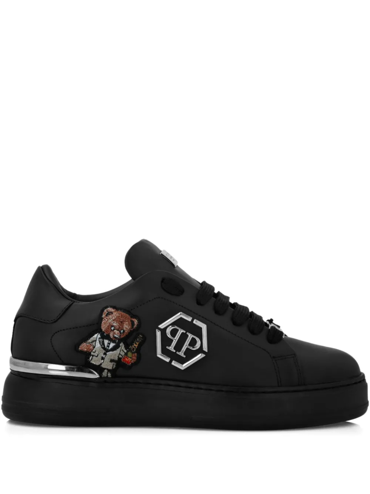 

Philipp Plein кроссовки с вышивкой, черный