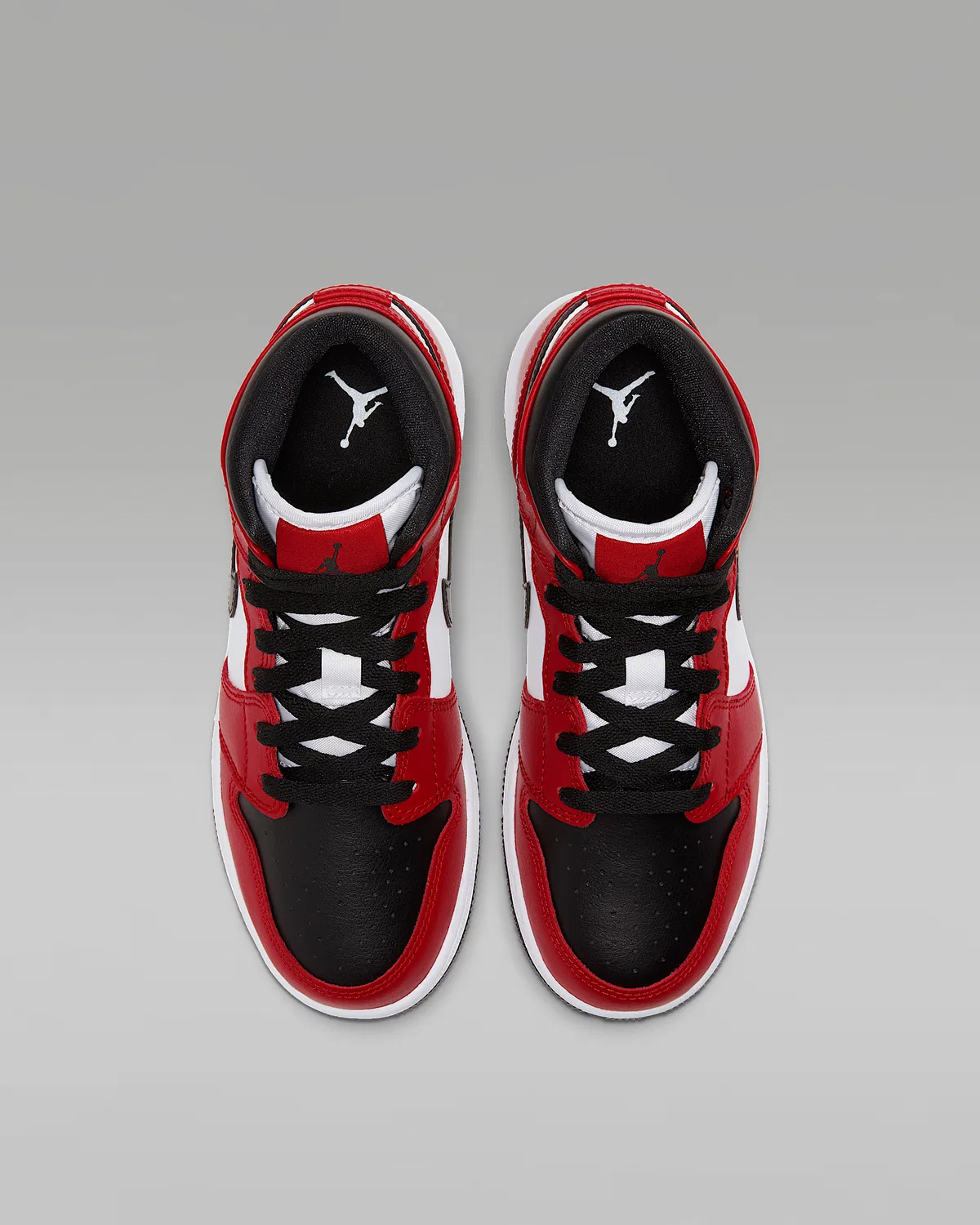 Кроссовки Jordan 1 Mid для детей старшего возраста, Black/Gym Red/Black — фото 4