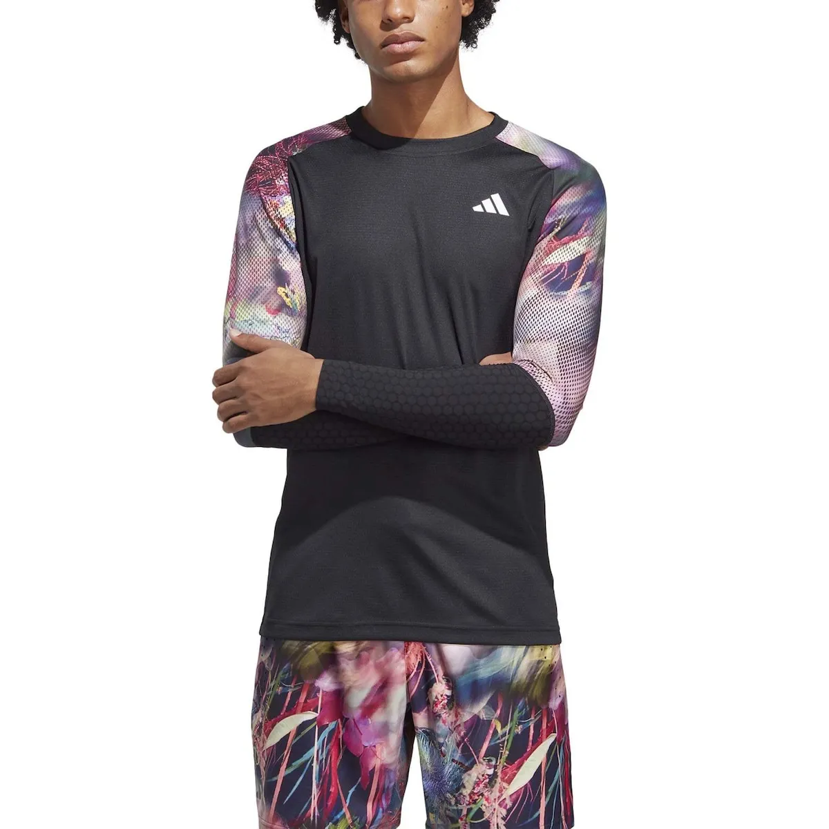 

MEL Adidas мужская теннисная рубашка, чёрный