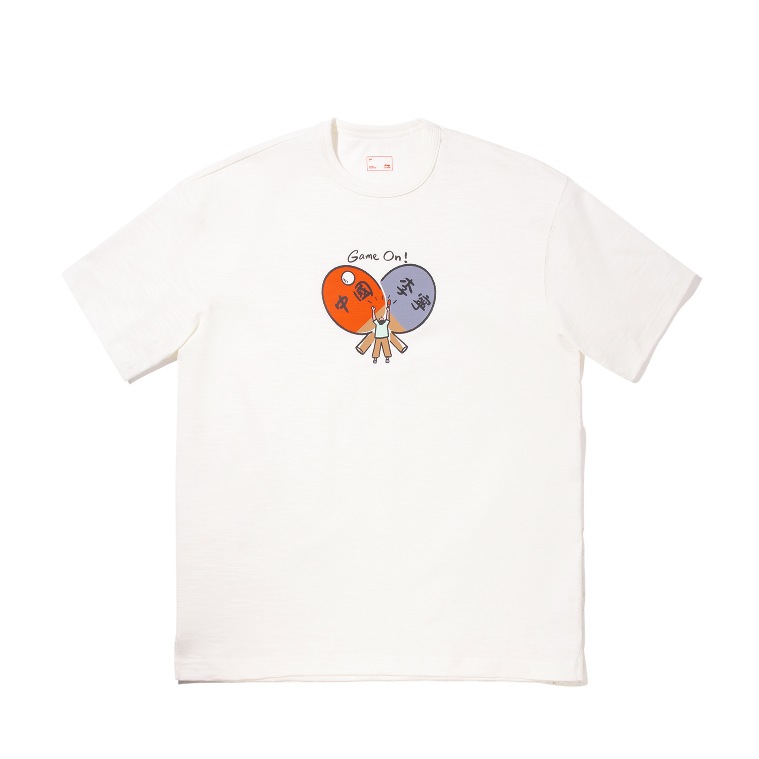 

Футболка унисекс цвета айвори LiNing, слоновая кость, Бежевый, Футболка унисекс цвета айвори LiNing, слоновая кость