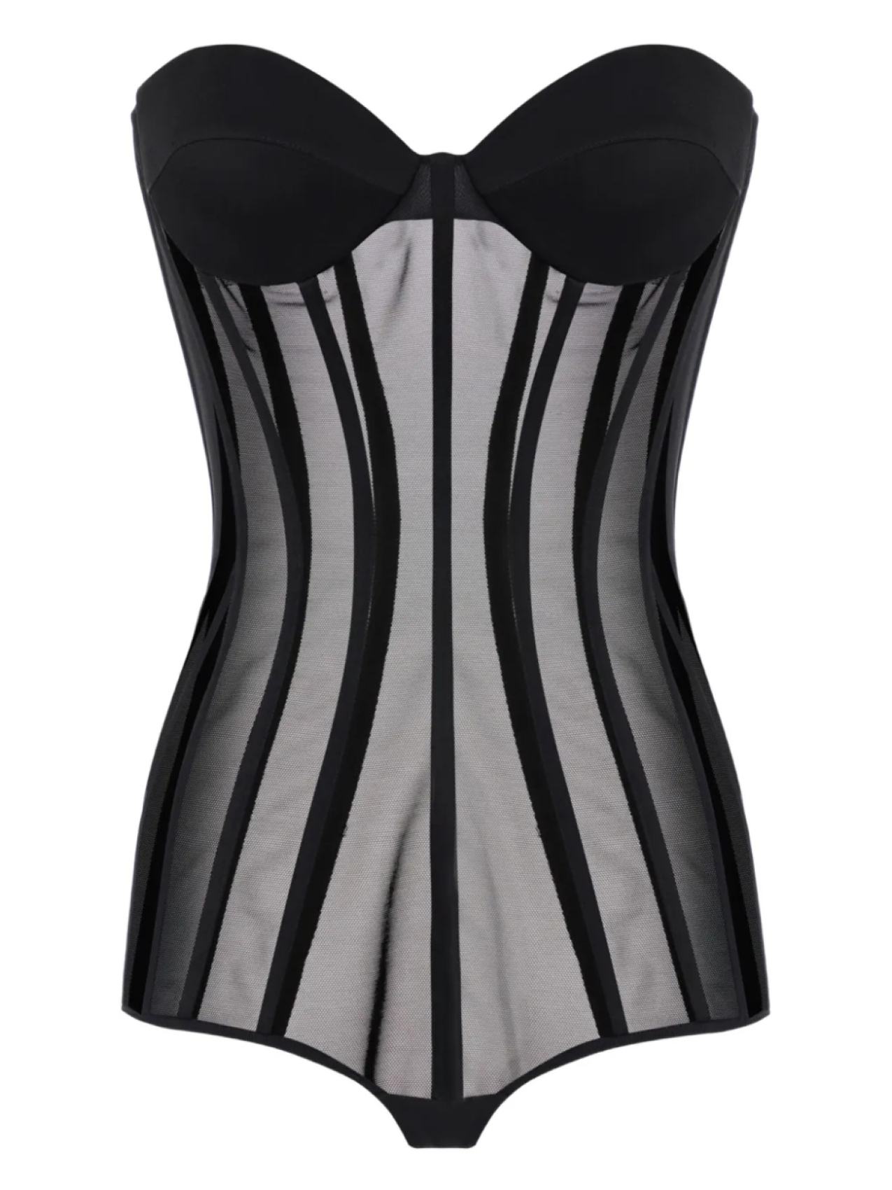 

Боди в стиле корсета Elisabetta Franchi, черный