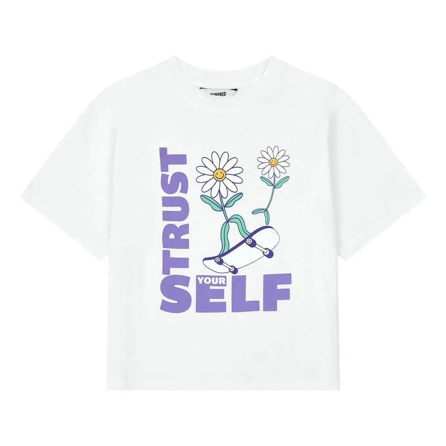 Детская органическая футболка Girl's Organic Trust белого цвета Hundred Pieces