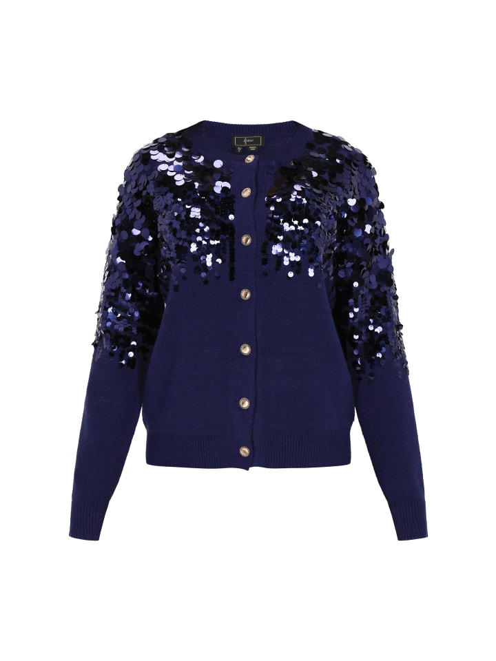 

Женский кардиган темно-синего цвета faina