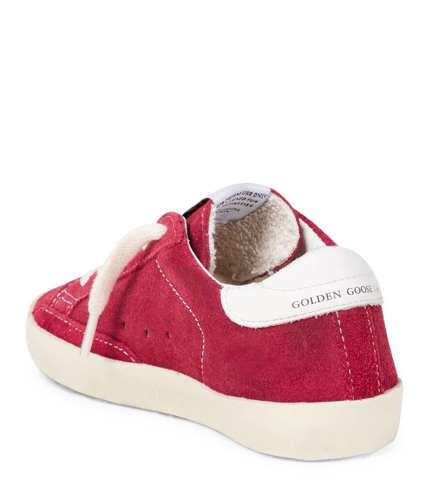 Суперзвездные замшевые кроссовки Golden Goose Kids, Red/White — фото 2
