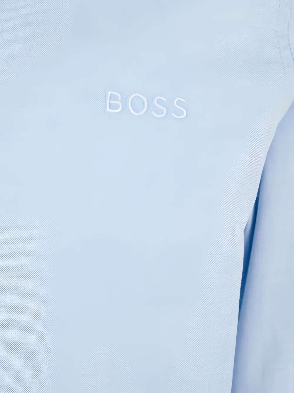 Рубашка с вышивкой и длинными рукавами BOSS Kidswear, синий — фото 3