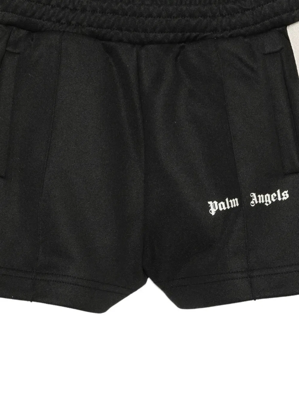 Шорты с боковой полосой и логотипом Palm Angels Kids, черный — фото 3