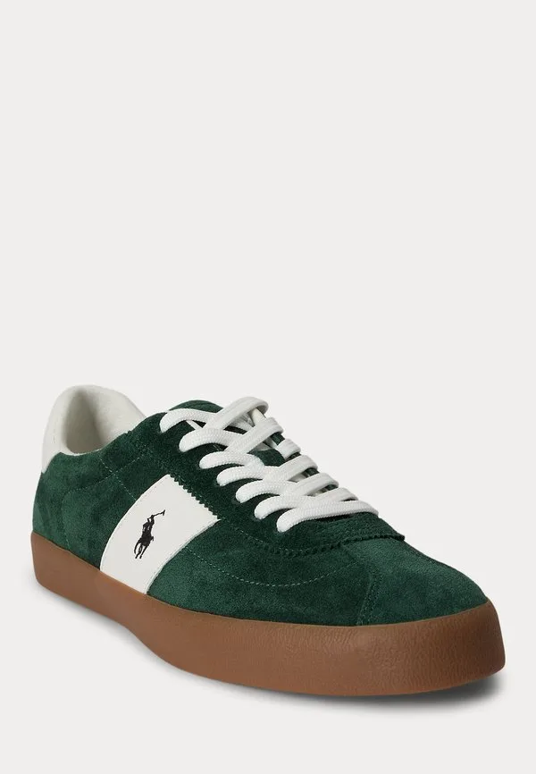 Кроссовки court vulc из замши Polo Ralph Lauren, Forest/Deckwash White — фото 2