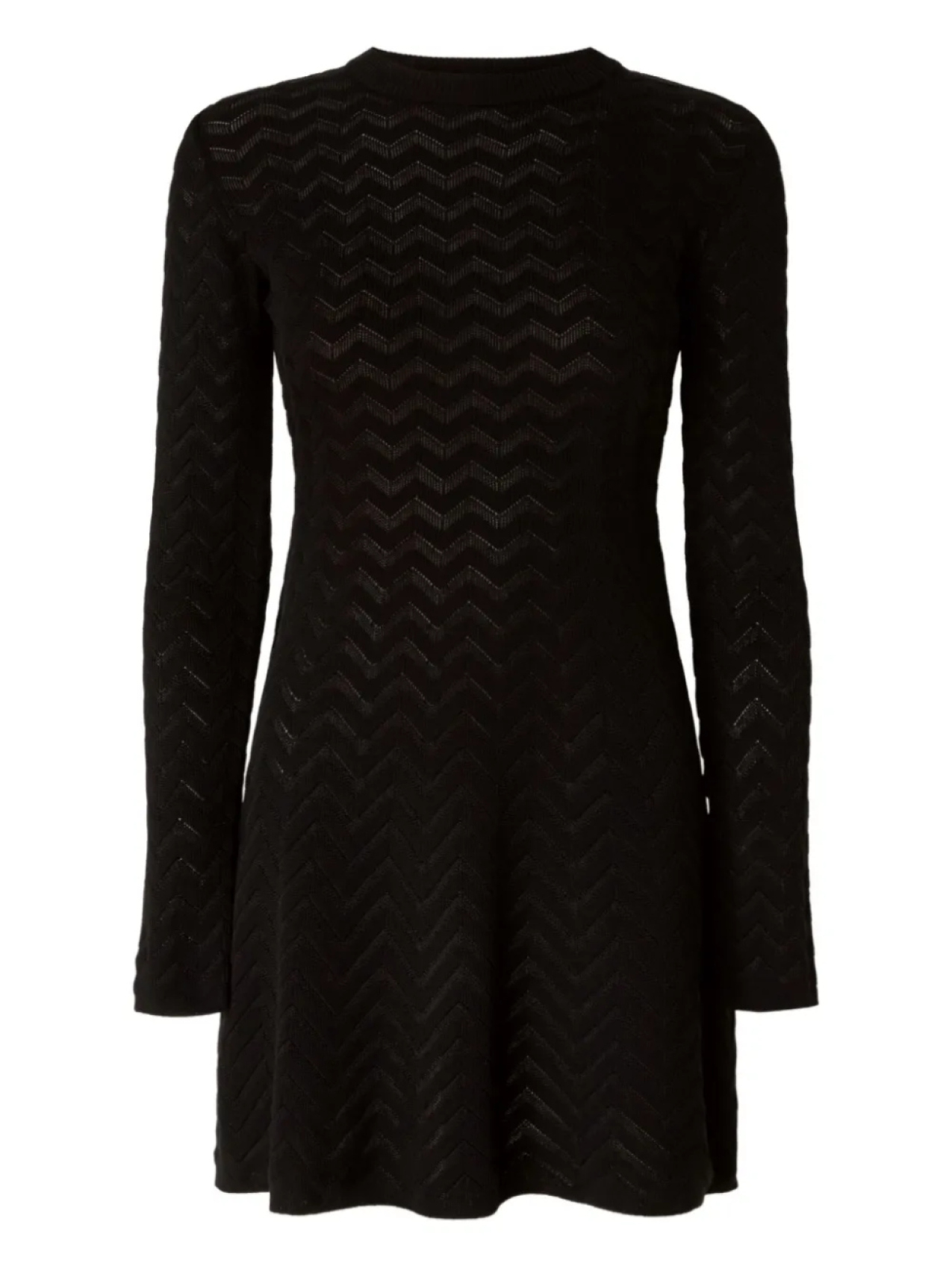 

Мини-платье с зигзагообразным узором Missoni, черный