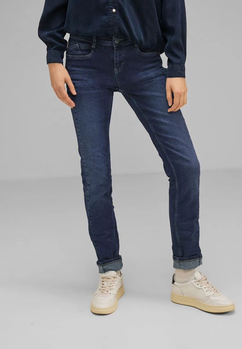 

Термоджинсы STREET ONE "Термоджинсы Casual Fit Style Jane", согревающий термоэффект, цвет Authentic Indigo Thermo