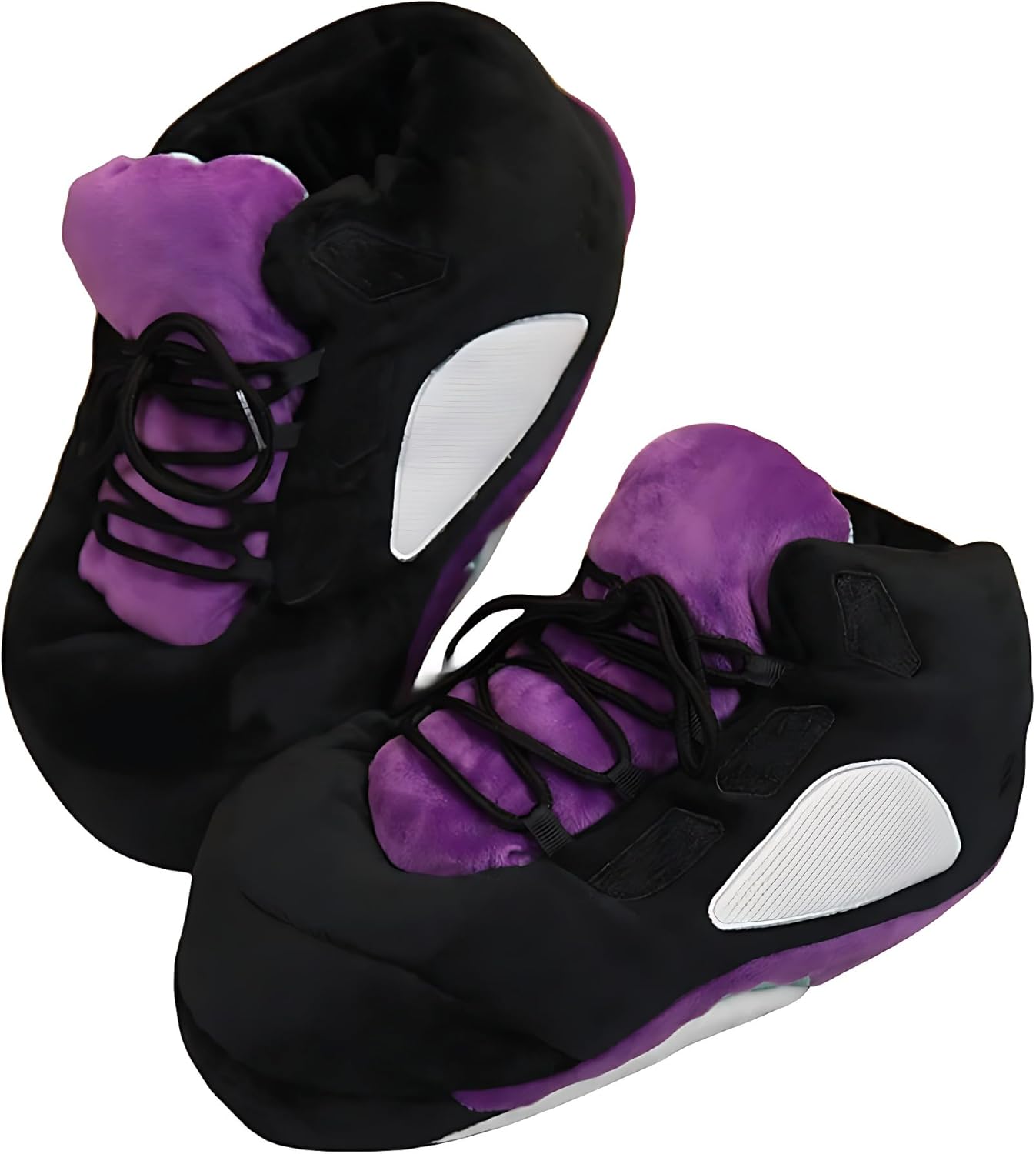 

Унисекс спортивные тапочки, комфортные модные пушистые домашние теплые плюшевые тапочки с противоскользящей подошвой (универсальный размер) Generic, черный