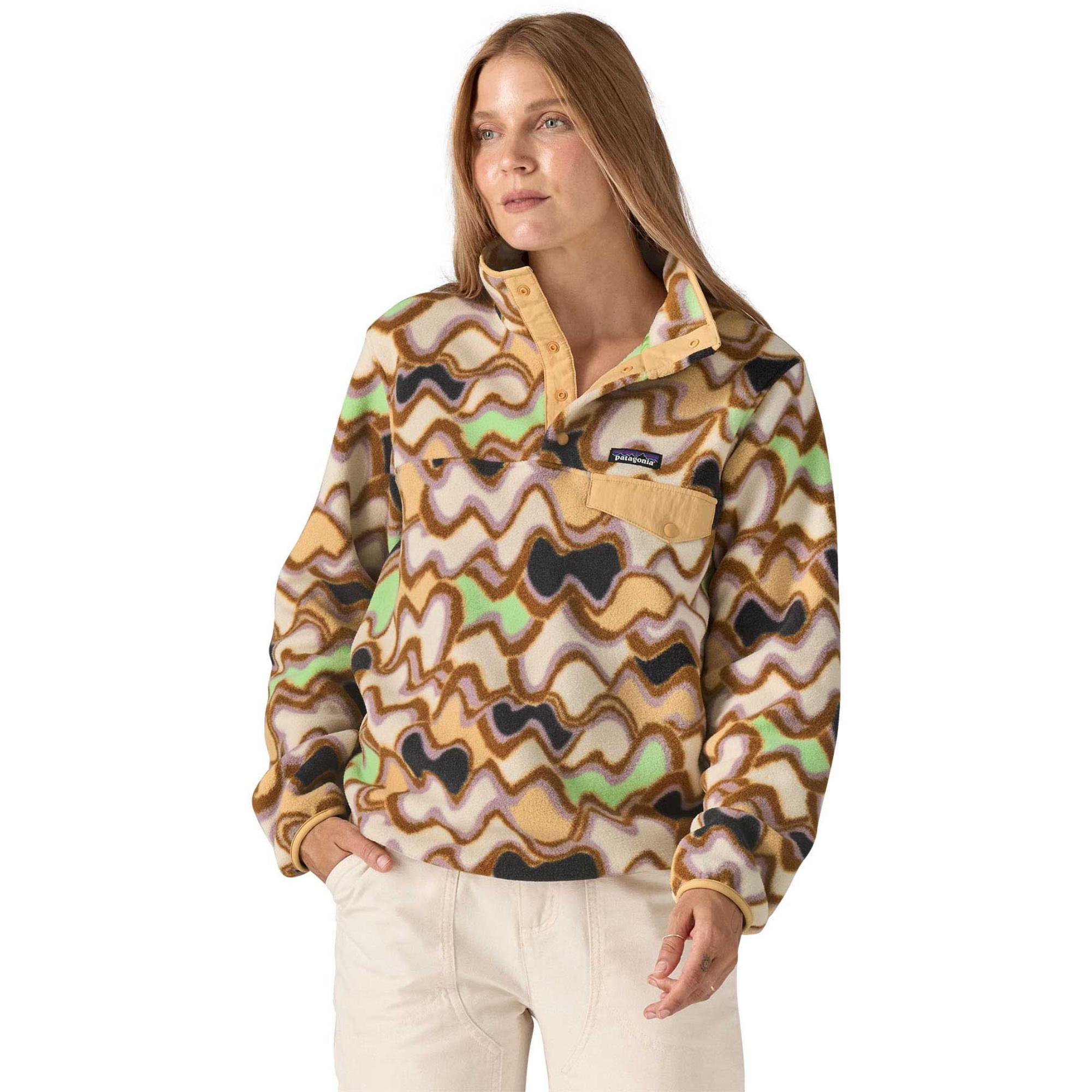 

Легкий женский флисовый пуловер Synchilla Snap-T Patagonia, Small Currents/Natural