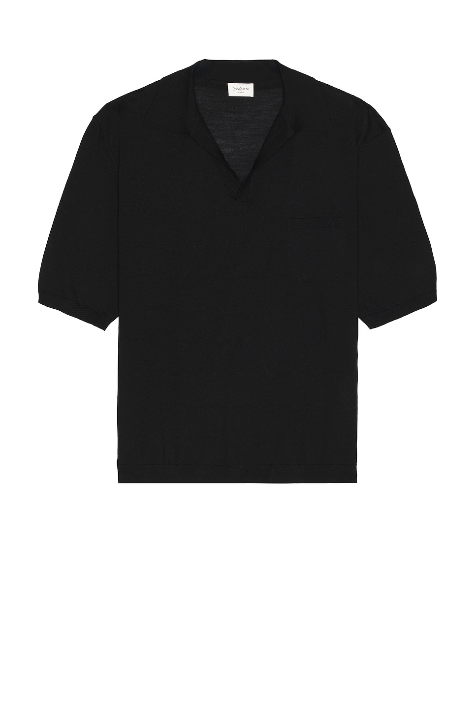 

Короткий рукав поло свитер Saint Laurent, Black