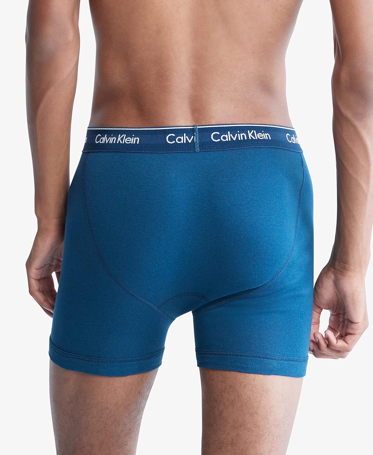 Мужское нижнее белье Calvin Klein, классика из хлопка, 3 пары трусов-боксеров, Classic Navy, Sage Meadow, Grey Heather — фото 3
