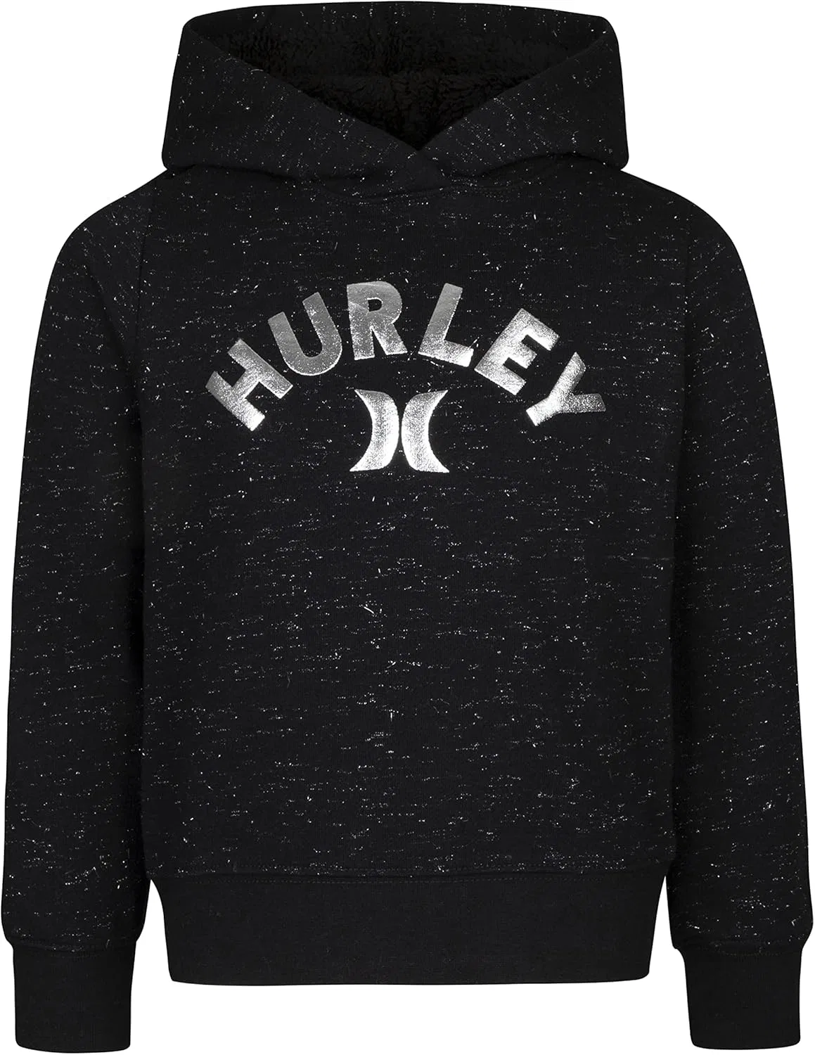 Худи для девочек с блестками Hurley, с аксессуаром для волос, Black/Silver