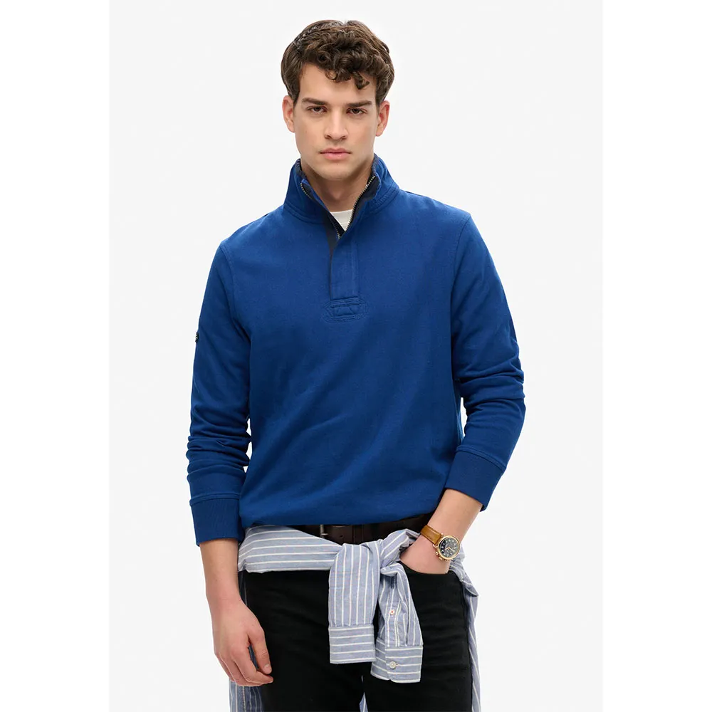 

Толстовка Superdry Classics Henley half zip, синий