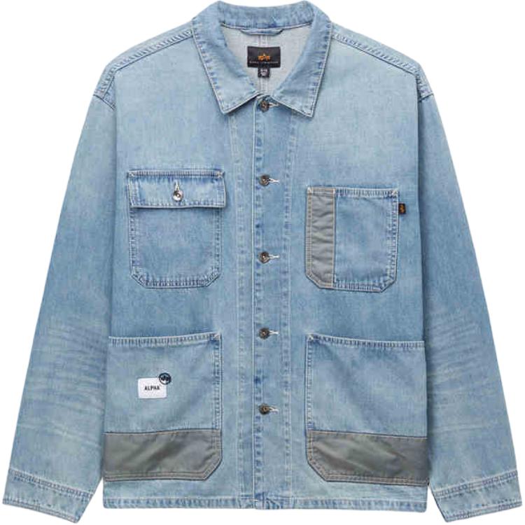 

Alpha Industries Джинсовая куртка с накладными карманами, Blue