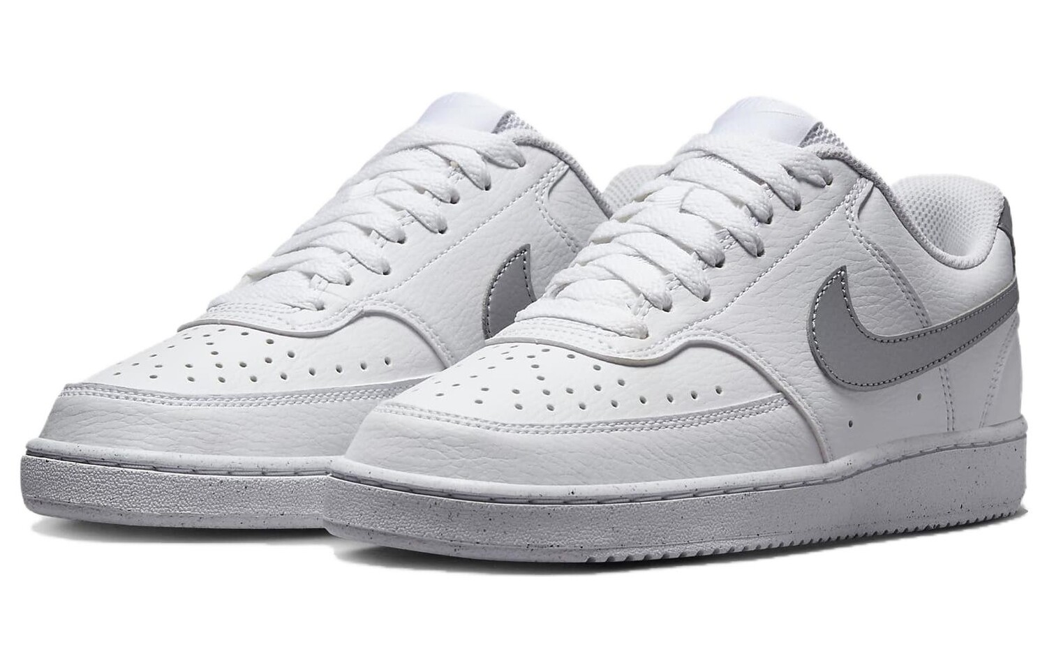 Женские кроссовки для скейтбординга Nike Court Vision 1, Белый/Серебристый — фото 3
