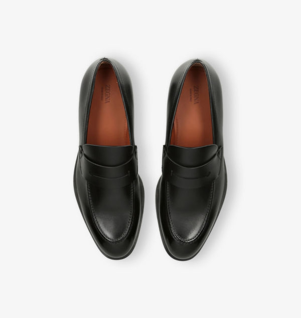 Кожаные пенни-лоферы L'Asola Ermenegildo Zegna, черный — фото 2