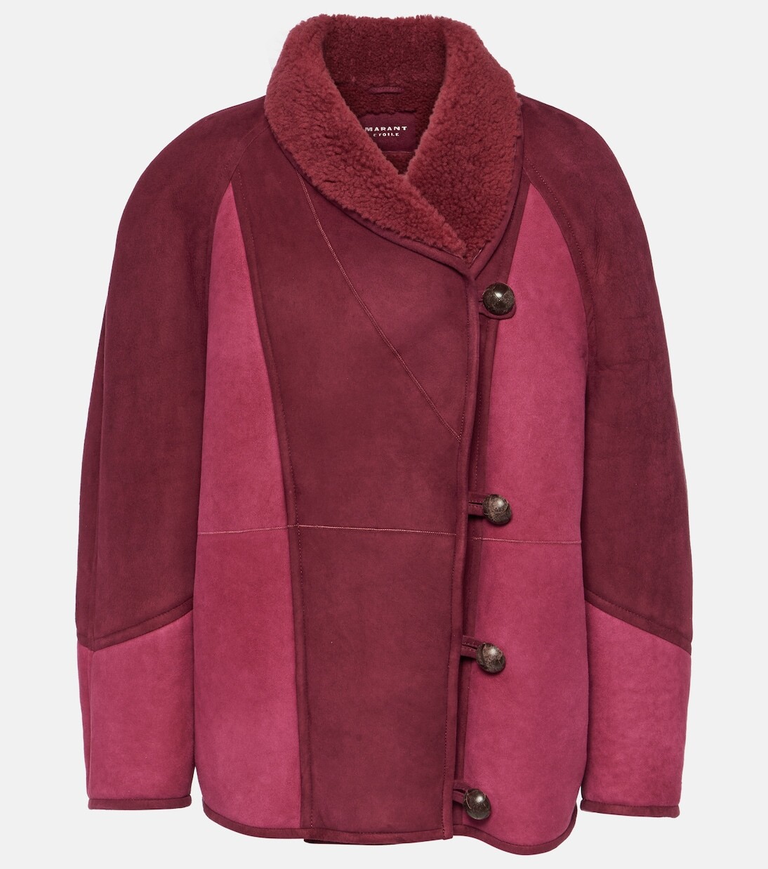 

Замшевая куртка abeni на подкладке из овчины Marant Etoile, мультиколор