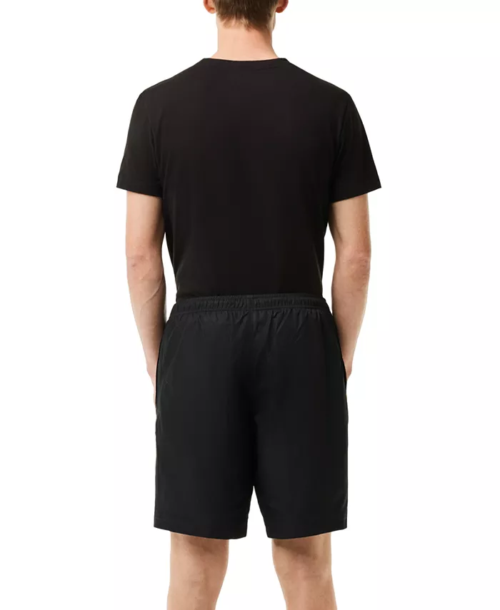 Мужские спортивные шорты с принтом "Diamante" на манжете, 8 дюймов, со шнурком Lacoste, черный — фото 2