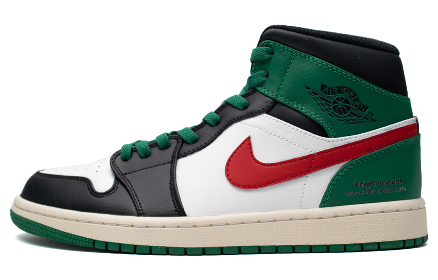 

Jordan Баскетбольные кроссовки Air 1 Vintage, мужские, средний верх, зеленые/черные/красные