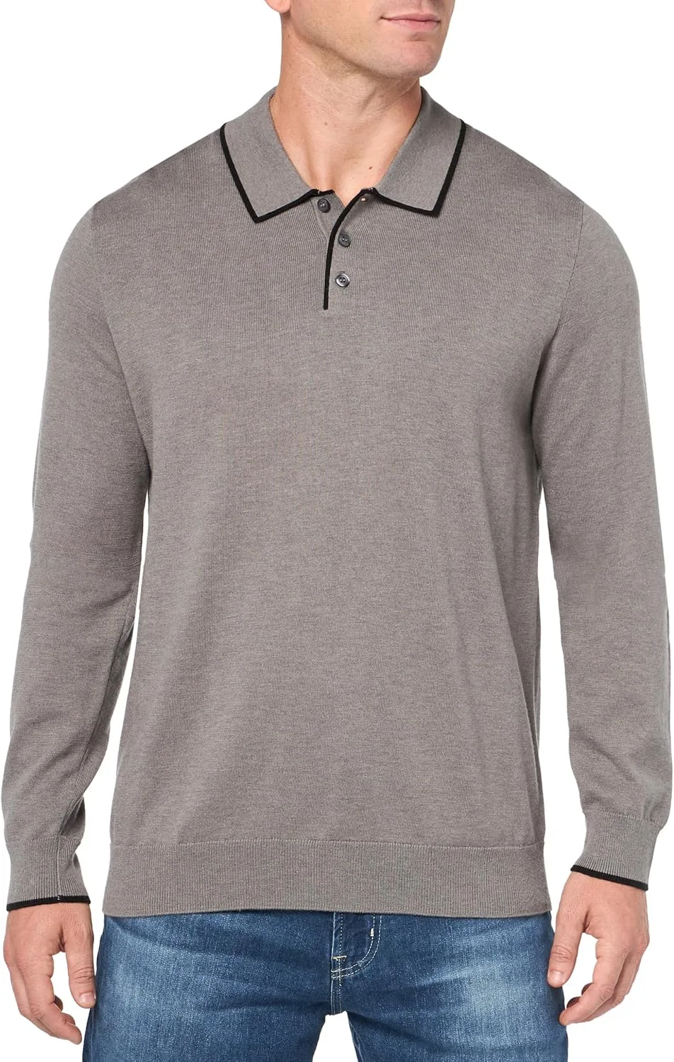 

PAIGE Мужской свитер-поло Dobson с длинным рукавом