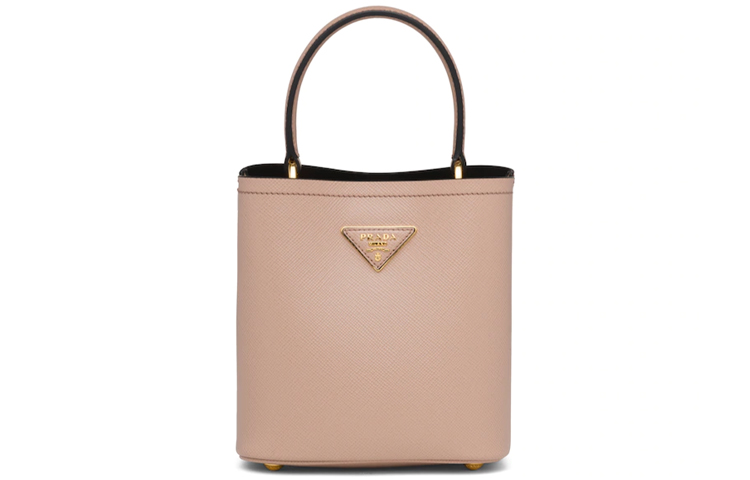 

Сумка Panier из коровьей кожи с одной лямкой женская абрикосовая PRADA