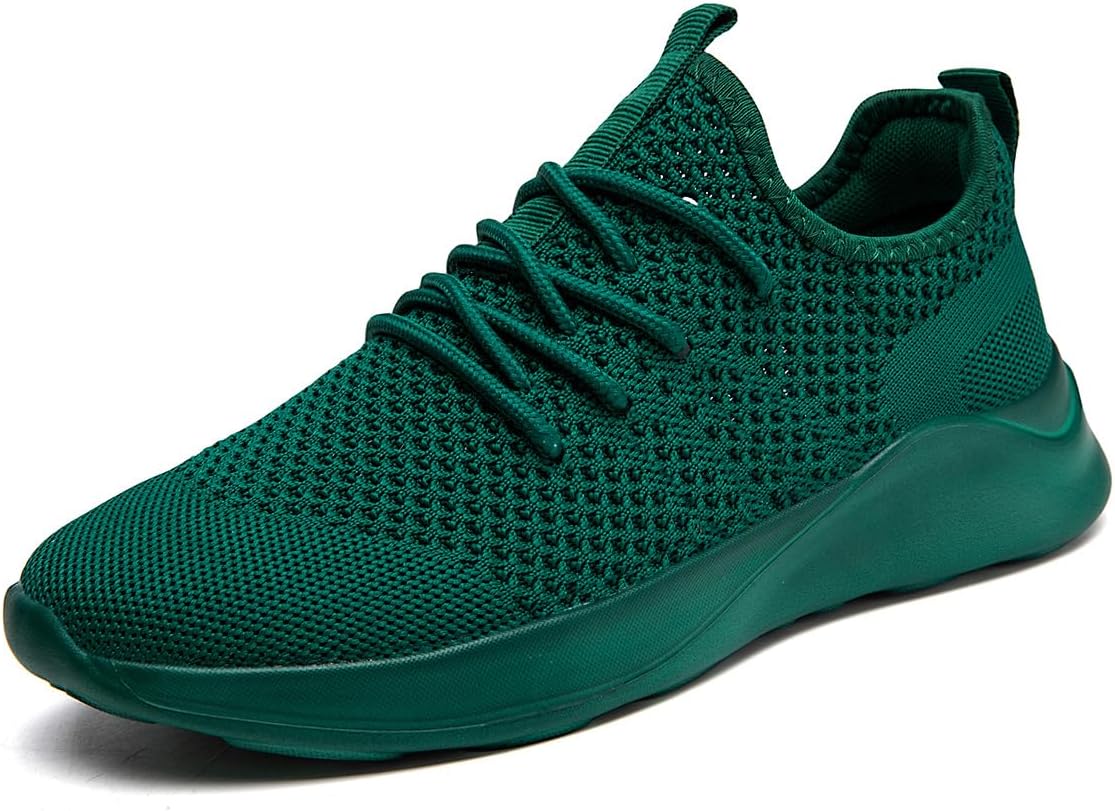 

Мужские кроссовки WYGRQBN Легкие дышащие слипоны для бега, тренировок в зале, тенниса и повседневной моды, темно-зеленый