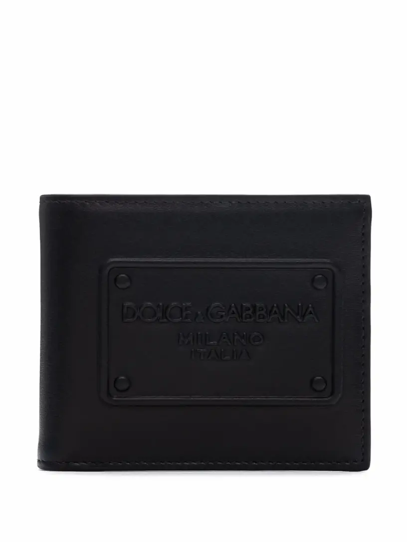 

Кожаное портмоне с логотипом Dolce&Gabbana, черный