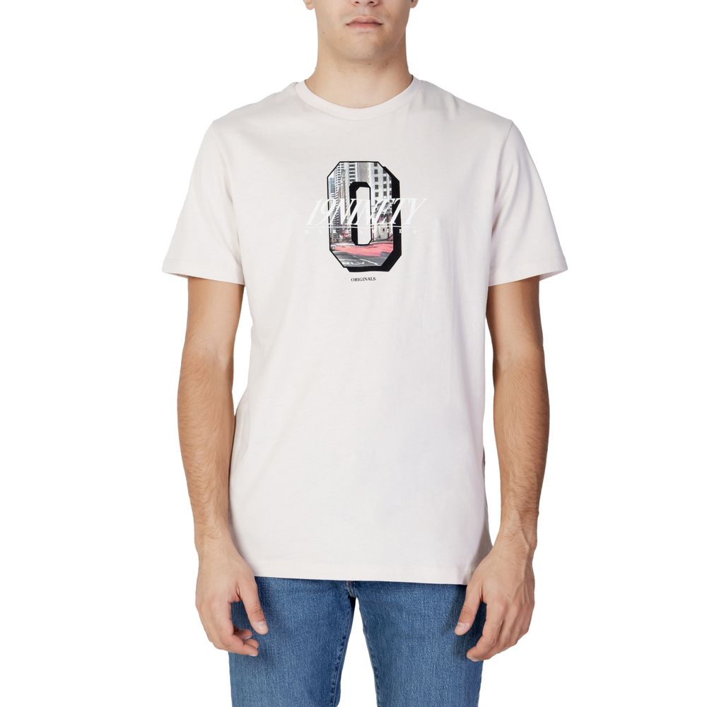

Бежевая хлопковая футболка Jack & Jones