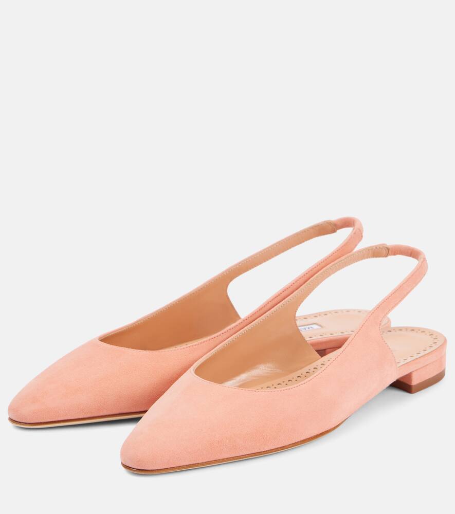 Sawra 10 замшевые балетки на ремешке Manolo Blahnik, 8601 Mcor — фото 4