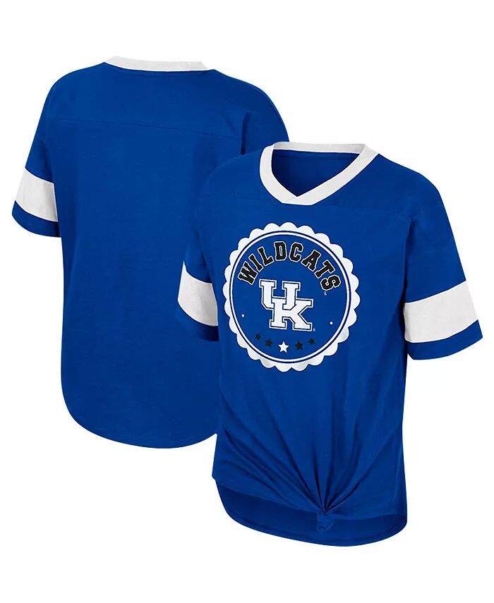 

Футболка Big Girls Royal Kentucky Wildcats Tomika с завязками спереди и V-образным вырезом Colosseum