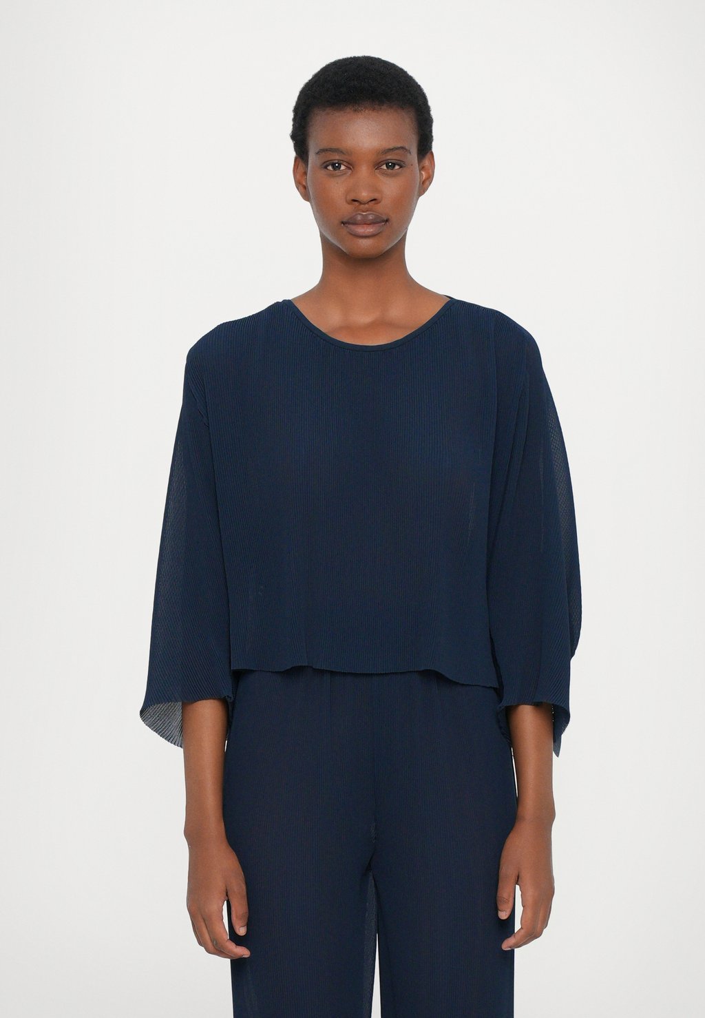 

Блуза INDEX PLISSE BLOUSE Henrik Vibskov, темно-синий