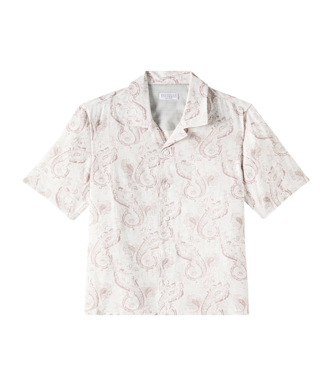 

Льняная рубашка с узором пейсли Brunello Cucinelli Kids, Juta
