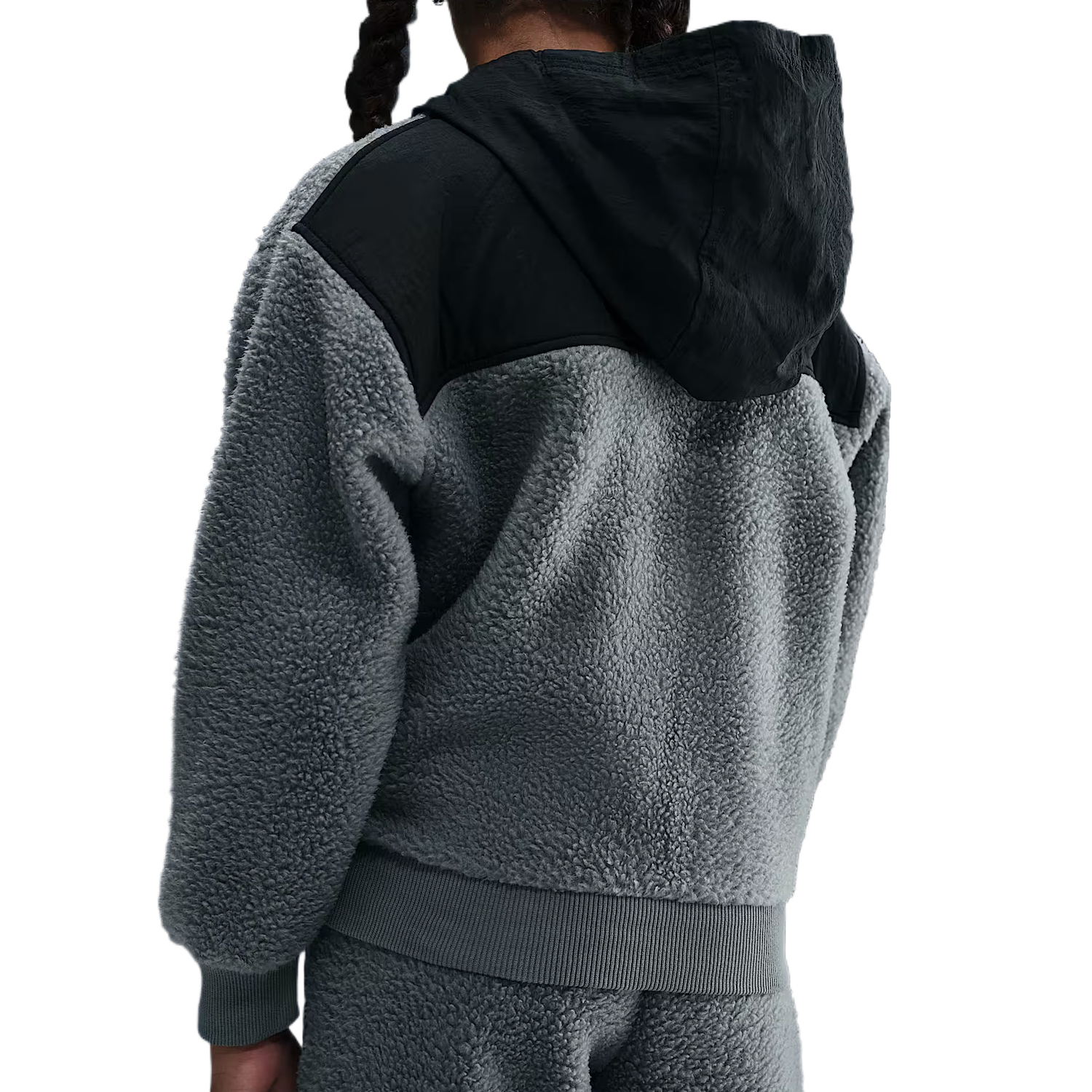 Детские флисовые куртки Kids' Nike, серый/черный/белый — фото 4