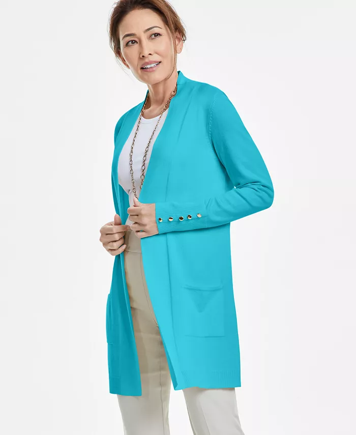 

Женский кардиган с пуговицами на рукавах Flyaway JM Collection, синий