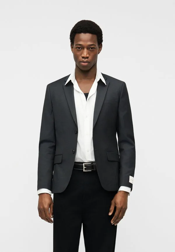 Приталенный блейзер в мелкий горошек Calvin Klein, Charcoal Heather
