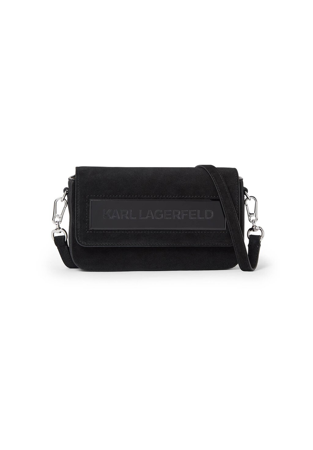 

Сумка через плечо IKON K SMALL FLAP SUEDE KARL LAGERFELD, черный