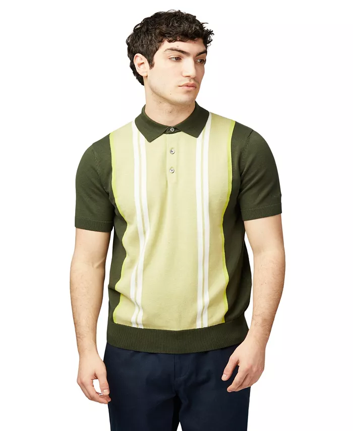 

Мужская поло с полосками из свитера классического кроя Ben Sherman, мультиколор