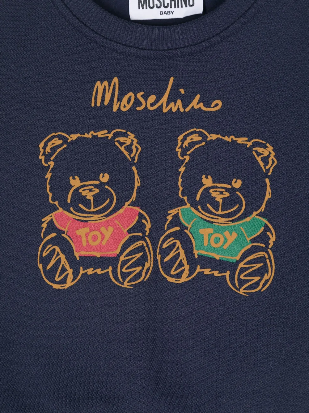 Толстовка Teddy Bear Moschino Kids, синий — фото 3