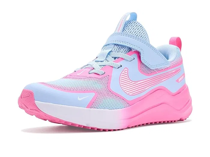 Кроссовки детские Cosmic Runner Swoosh Nike, Hydrogen Blue/White/Pink Glow — фото 2